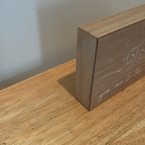 You me and the dog block sign decor-Christmas gift dog lover-NEW - Picture 7 of 11